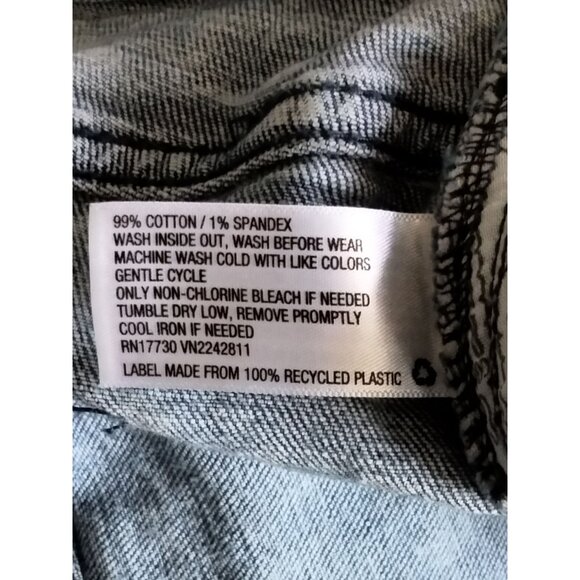 Wild Fable Womens Size 10 High-Waisted Skinny Acid Wash Jeans Button Fly Blue - Picture 10 of 10